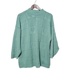 Vintage Arielle Sweater Womens Size XXL Patchwork Design Grandma Cottage Casual